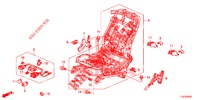 VORNE SITZKOMPONENTEN (D.) (SIEGE REGLAGE MANUEL) für Honda ACCORD TOURER DIESEL 2.2 SH 5 Türen 6 gang-Schaltgetriebe 2014