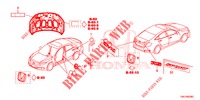 EMBLEME/WARNETIKETTEN  für Honda CIVIC 1.5 CONFORT 4 Türen 6 gang-Schaltgetriebe 2017