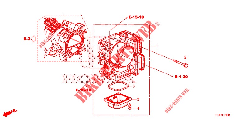 DROSSELKLAPPENGEHAEUSE (1.5L) für Honda CIVIC 1.5 CONFORT 4 Türen 6 gang-Schaltgetriebe 2017