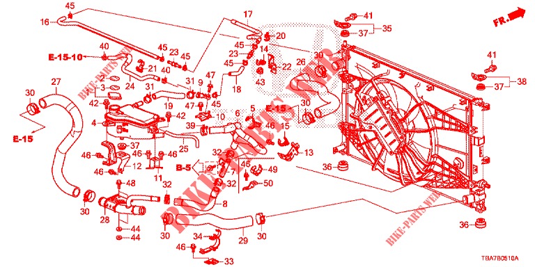 KUEHLERSCHLAUCH/RESERVETANK (1.5L) für Honda CIVIC 1.5 CONFORT 4 Türen 6 gang-Schaltgetriebe 2017