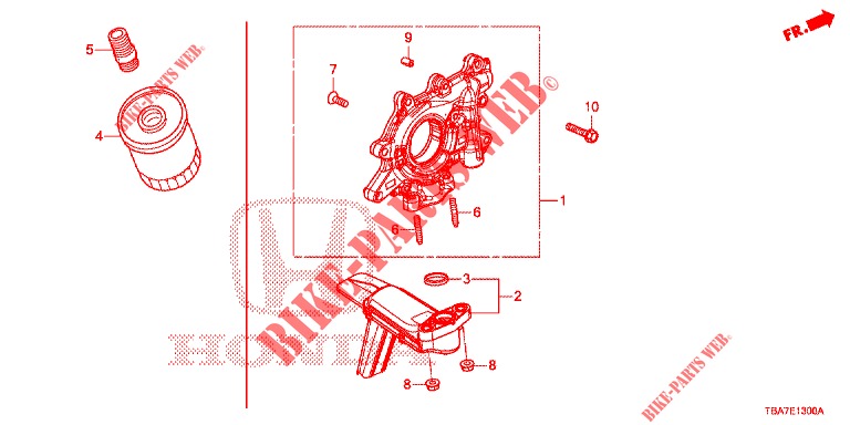 OELPUMPE (1.5L) für Honda CIVIC 1.5 CONFORT 4 Türen 6 gang-Schaltgetriebe 2017