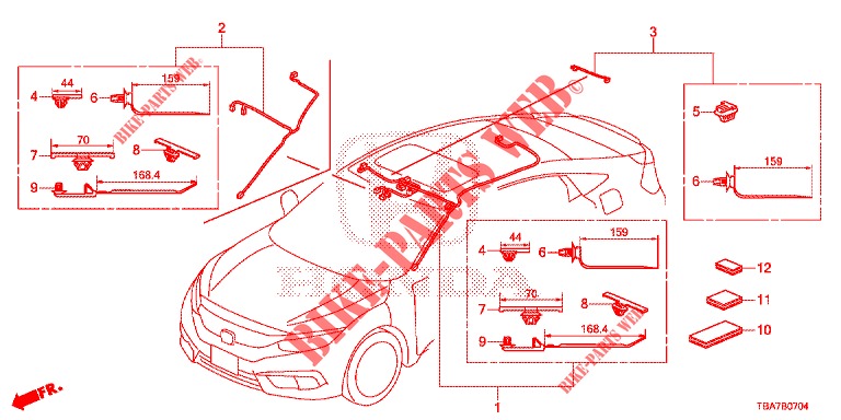 KABELBAUM (LH) (5) für Honda CIVIC 1.5 CONFORT 4 Türen vollautomatische 2017