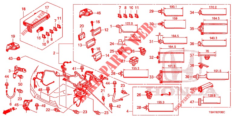 KABELBAUM (LH) (1) für Honda CIVIC 1.5 EXCLUSIVE 4 Türen 6 gang-Schaltgetriebe 2017