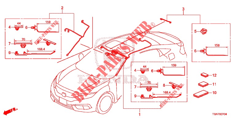 KABELBAUM (LH) (5) für Honda CIVIC 1.5 EXCLUSIVE 4 Türen 6 gang-Schaltgetriebe 2017