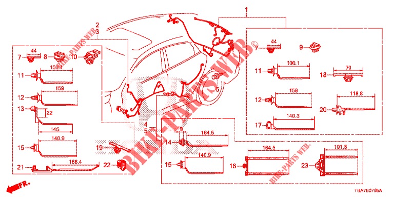 KABELBAUM (LH) (6) für Honda CIVIC 1.5 EXCLUSIVE 4 Türen 6 gang-Schaltgetriebe 2017