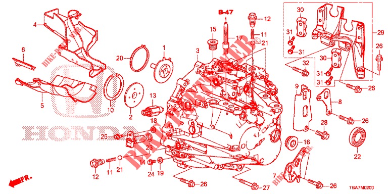 SERVOLENKGETRIEBE (1.5L/2.0L) für Honda CIVIC 1.5 EXCLUSIVE 4 Türen 6 gang-Schaltgetriebe 2017