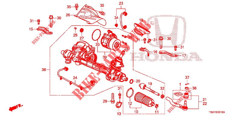 SERVOLENKGETRIEBE (EPS) (LH) für Honda CIVIC 1.5 EXCLUSIVE 4 Türen 6 gang-Schaltgetriebe 2017