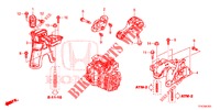 MOTORBEFESTIGUNGEN (AT) für Honda CIVIC DIESEL 1.6 MID 4 Türen 9 gang automatikgetriebe 2018
