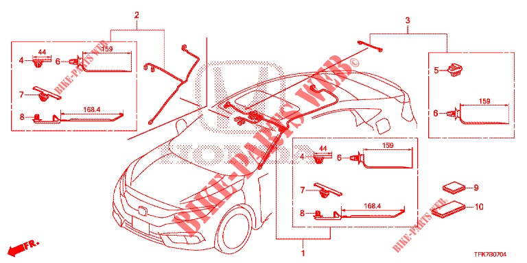 KABELBAUM (LH) (5) für Honda CIVIC DIESEL 1.6 MID 4 Türen 9 gang automatikgetriebe 2018