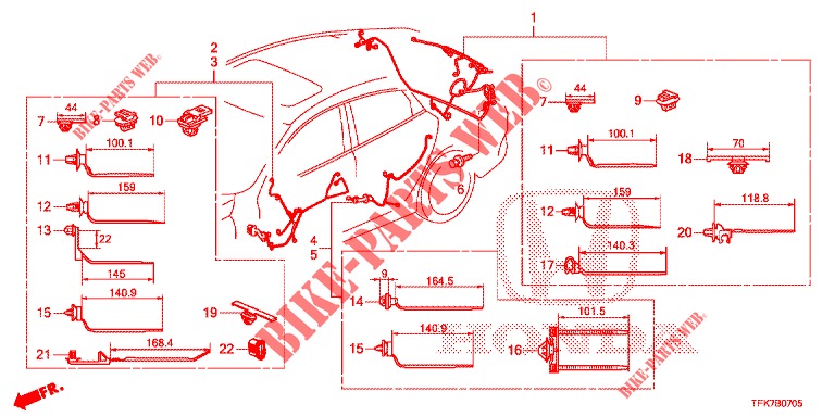 KABELBAUM (LH) (6) für Honda CIVIC DIESEL 1.6 TOP 4 Türen 6 gang-Schaltgetriebe 2018