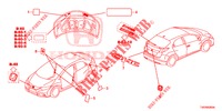 EMBLEME/WARNETIKETTEN  für Honda CIVIC 1.4 COMFORT 5 Türen 6 gang-Schaltgetriebe 2012