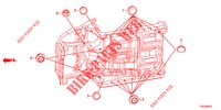 GUMMITUELLE (INFERIEUR) für Honda CIVIC 1.4 COMFORT 5 Türen 6 gang-Schaltgetriebe 2012