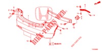 HINTERER STOSSFAENGER  für Honda CIVIC 1.4 COMFORT 5 Türen 6 gang-Schaltgetriebe 2012