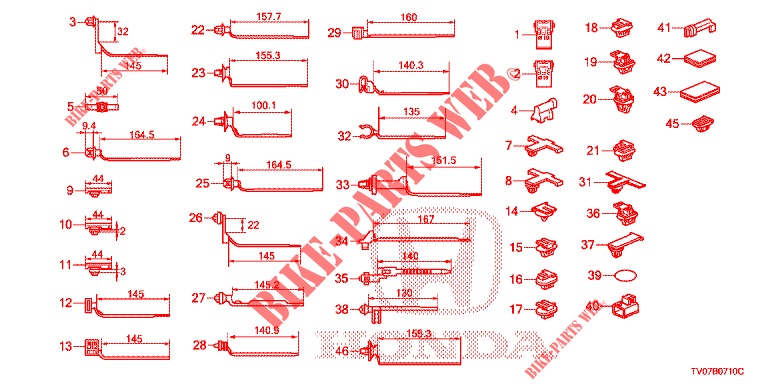 KABELBAUMBAND/BUEGEL(RH)  für Honda CIVIC 1.4 COMFORT 5 Türen 6 gang-Schaltgetriebe 2012