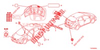 EMBLEME/WARNETIKETTEN  für Honda CIVIC 1.4 S 5 Türen 6 gang-Schaltgetriebe 2012