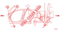 GUMMITUELLE (LATERAL) für Honda CIVIC 1.4 S 5 Türen 6 gang-Schaltgetriebe 2012