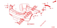 HINTERER STOSSFAENGER  für Honda CIVIC 1.4 S 5 Türen 6 gang-Schaltgetriebe 2012