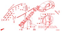 ZIERLEISTE/SCHUTZ  für Honda CIVIC 1.4 S 5 Türen 6 gang-Schaltgetriebe 2012