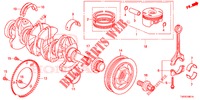 KURBELWELLE/KOLBEN (1.8L) für Honda CIVIC 1.8 COMFORT 5 Türen 6 gang-Schaltgetriebe 2012