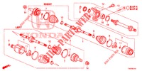 ANTRIEBSWELLE, VORNE/HALBWELLE (1.8L) für Honda CIVIC 1.8 EXECUTIVE 5 Türen 6 gang-Schaltgetriebe 2012