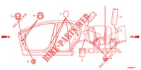 GUMMITUELLE (LATERAL) für Honda CIVIC 1.8 EXECUTIVE 5 Türen 5 gang automatikgetriebe 2012