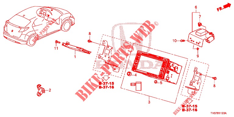 EINBAUSATZ F. RNS2  für Honda CIVIC 1.8 EXECUTIVE 5 Türen 5 gang automatikgetriebe 2012