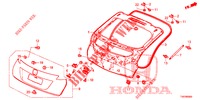 HECKKLAPPENPLATTE(2D)  für Honda CIVIC 1.8 S 5 Türen 6 gang-Schaltgetriebe 2012