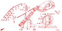 ZIERLEISTE/SCHUTZ  für Honda CIVIC 1.8 S 5 Türen 6 gang-Schaltgetriebe 2012