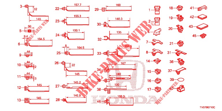 KABELBAUMBAND/BUEGEL(RH)  für Honda CIVIC 1.8 S 5 Türen 5 gang automatikgetriebe 2012