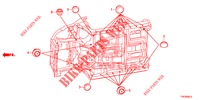 GUMMITUELLE (INFERIEUR) für Honda CIVIC DIESEL 2.2 ELEGANCE 5 Türen 6 gang-Schaltgetriebe 2012