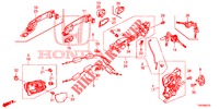 TUERSCHLOESSER, VORNE/AEUSSERER GRIFF  für Honda CIVIC DIESEL 2.2 ELEGANCE 5 Türen 6 gang-Schaltgetriebe 2012