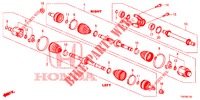 ANTRIEBSWELLE, VORNE/HALBWELLE (DIESEL) (2.2L) für Honda CIVIC DIESEL 2.2 EXCLUSIVE 5 Türen 6 gang-Schaltgetriebe 2012