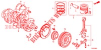 KURBELWELLE/KOLBEN (DIESEL) (2.2L) für Honda CIVIC DIESEL 2.2 EXCLUSIVE 5 Türen 6 gang-Schaltgetriebe 2012