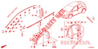 ZIERLEISTE/SCHUTZ  für Honda CIVIC DIESEL 2.2 EXCLUSIVE 5 Türen 6 gang-Schaltgetriebe 2012