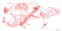 EMBLEME/WARNETIKETTEN  für Honda CIVIC DIESEL 2.2 S 5 Türen 6 gang-Schaltgetriebe 2012