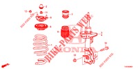 STOSSDAEMPFER, VORNE  für Honda CIVIC DIESEL 2.2 S 5 Türen 6 gang-Schaltgetriebe 2012