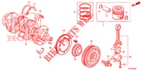 KURBELWELLE/KOLBEN (DIESEL) (2.2L) für Honda CIVIC DIESEL 2.2 EXECUTIVE 5 Türen 6 gang-Schaltgetriebe 2012