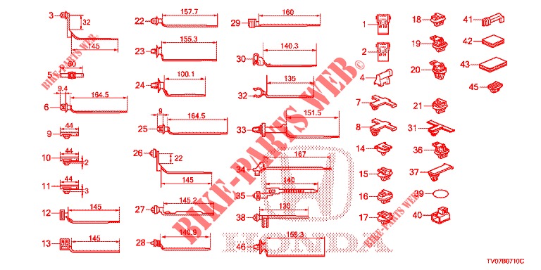 KABELBAUMBAND/BUEGEL(RH)  für Honda CIVIC DIESEL 2.2 EXECUTIVE 5 Türen 6 gang-Schaltgetriebe 2012