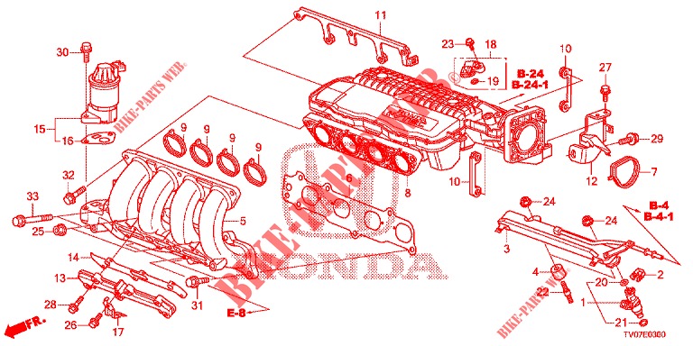 ANSAUGKRUEMMER (1.4L) für Honda CIVIC 1.4 COMFORT 5 Türen 6 gang-Schaltgetriebe 2013