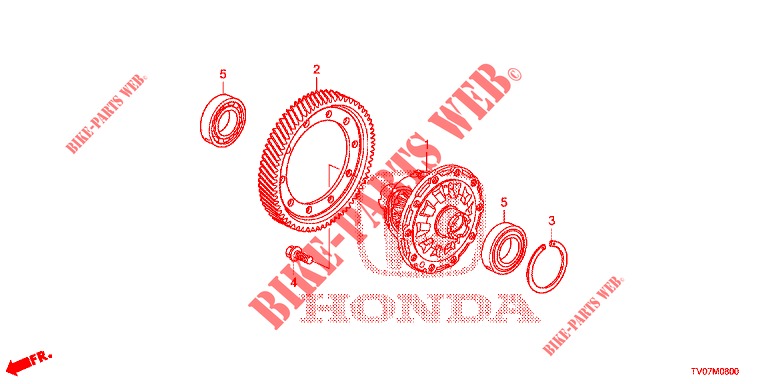 DIFFERENTIAL  für Honda CIVIC 1.4 COMFORT 5 Türen 6 gang-Schaltgetriebe 2013