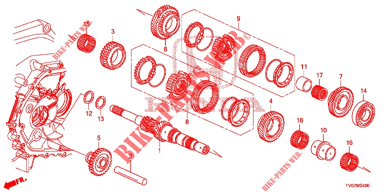 HAUPTWELLE  für Honda CIVIC 1.4 COMFORT 5 Türen 6 gang-Schaltgetriebe 2013