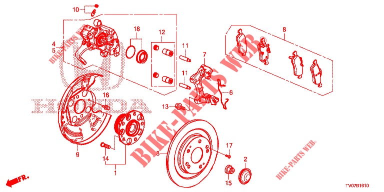 HINTERRAD BREMSTROMMEL  für Honda CIVIC 1.4 COMFORT 5 Türen 6 gang-Schaltgetriebe 2013