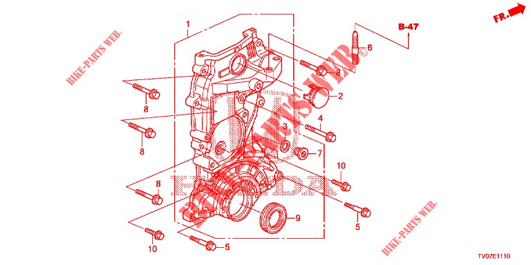 KETTENGEHAEUSE (1.4L) für Honda CIVIC 1.4 COMFORT 5 Türen 6 gang-Schaltgetriebe 2013