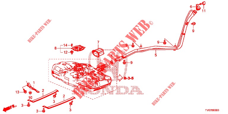 KRAFTSTOFFEINFUELLROHR  für Honda CIVIC 1.4 COMFORT 5 Türen 6 gang-Schaltgetriebe 2013