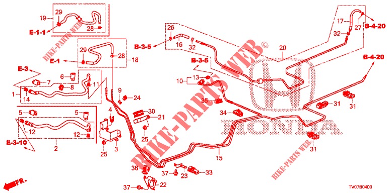 KRAFTSTOFFLEITUNG (LH) für Honda CIVIC 1.4 COMFORT 5 Türen 6 gang-Schaltgetriebe 2013