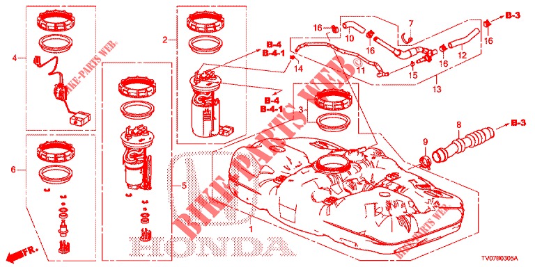 KRAFTSTOFFTANK  für Honda CIVIC 1.4 COMFORT 5 Türen 6 gang-Schaltgetriebe 2013