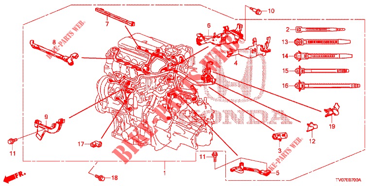 MOTORKABELBAUM (1.4L) für Honda CIVIC 1.4 COMFORT 5 Türen 6 gang-Schaltgetriebe 2013