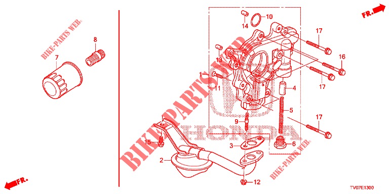 OELPUMPE (1.4L) für Honda CIVIC 1.4 COMFORT 5 Türen 6 gang-Schaltgetriebe 2013