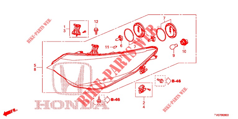 SCHEINWERFER  für Honda CIVIC 1.4 COMFORT 5 Türen 6 gang-Schaltgetriebe 2013