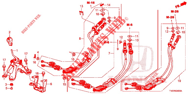 WAHLHEBEL(HMT)  für Honda CIVIC 1.4 COMFORT 5 Türen 6 gang-Schaltgetriebe 2013